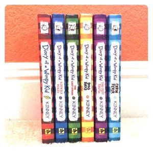 First 6 books of Diary of a Wimpy Kid